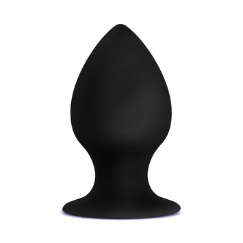 Anal Adventures Platinum Silicone Anal Stout Plug Black Large