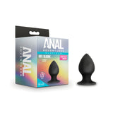Anal Adventures Platinum Silicone Anal Stout Plug Black Large