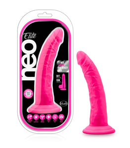 Neo Elite 7.5in Silicone Dual Density Cock Neon