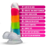 Neo Elite Glow In The Dark Rainbow Rave 6.5 Silicone Dual Density Dildo" Default Title
