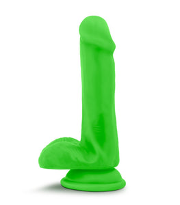 Neo Elite 6in Silicone Dual Density Cock W/ Balls Neon