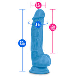 Neo 7.5" Dual Density Cock W/balls Neon