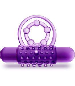 Play With Me The Player Vibrating Double Strap Cockring Purple