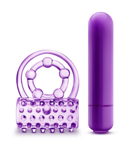 Play With Me The Player Vibrating Double Strap Cockring Purple