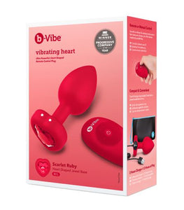 B Vibe Vibrating Heart Shaped Jewel Plug