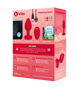 B Vibe Vibrating Heart Shaped Jewel Plug