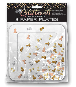 Glitterati Penis Party Plates