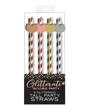 Glitterati Boobie Tall Party Straws Default Title