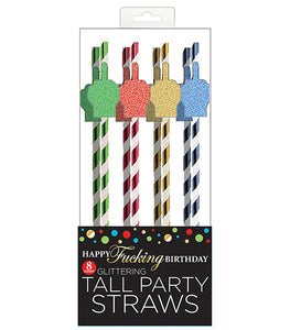 Happy F*ing Birthday Tall Party Straws