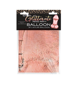 Glitterati 3ft Rose Gold Penis Mylar Balloon