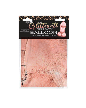 Glitterati 3ft Rose Gold Penis Mylar Balloon Default Title
