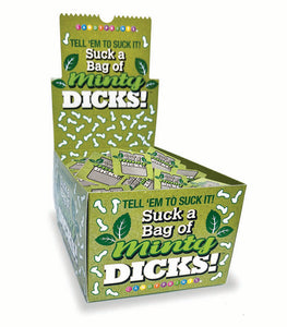 Suck A Bag Of Minty Dicks 5pc Bags Display Of 100 Bags