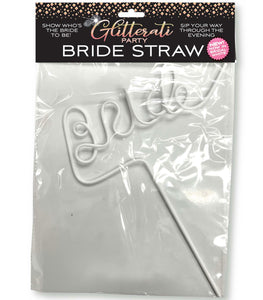 Glitterati Bride Straw White