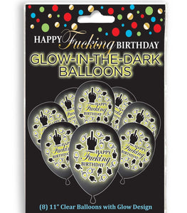 Happy F'ing Birthday Glow Balloons