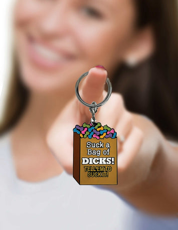Super Fun Key Chain Suck A Bag Default Title