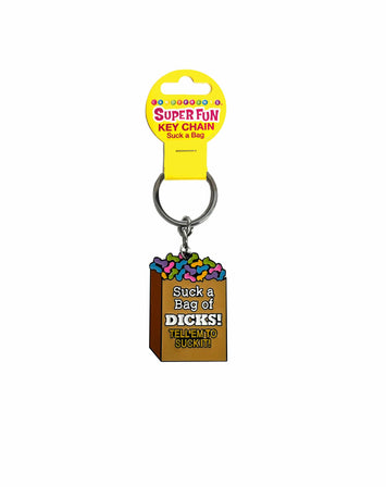 Super Fun Key Chain Suck A Bag Default Title