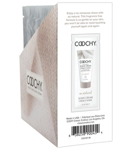 Coochy Shave Cream Au Natural Foil 15ml 24pc Display