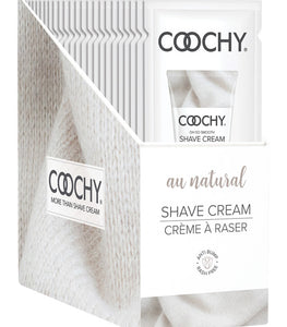 Coochy Shave Cream Au Natural Foil 15ml 24pc Display