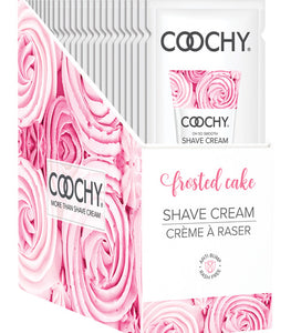 Coochy Shave Cream Frosted Cake Foil 15 Ml 24pc Display