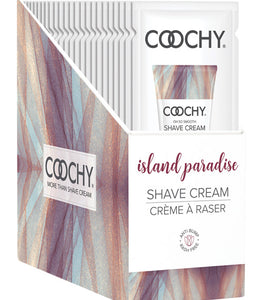 Coochy Shave Cream Island Paradise Foil 15 Ml 24pc Display