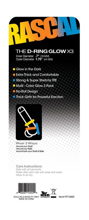 Rascal D Ring Glow X3 Cock Rings Default Title