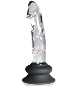 Pleasure Crystals 5.6in Glass Dildo W/ Silicone Base