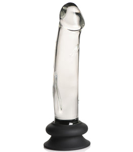 Pleasure Crystals 7.6 In Glass Dildo W/ Silicone Base