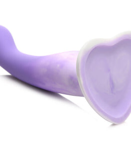 Simply Sweet Slim G-spot Silicone Dildo Purple/white