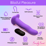 Simply Sweet Vibrating Wavy Silicone Dildo W/ Remote