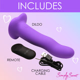 Simply Sweet Vibrating Wavy Silicone Dildo W/ Remote