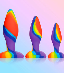 Simply Sweet Rainbow Silicone Butt Plug Set