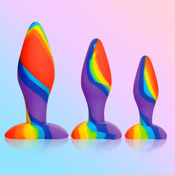 Simply Sweet Rainbow Silicone Butt Plug Set Default Title