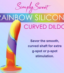 Simply Sweet Rainbow Silicone Dildo Default Title
