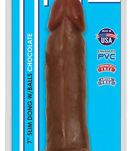 Thinz Slim Dong 7in W/balls Chocolate