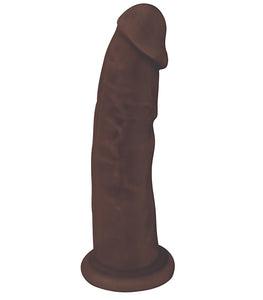 Fleshstixxx 7in Silicone Dildo No Balls Chocolate