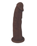 Fleshstixxx 7in Silicone Dildo No Balls Chocolate