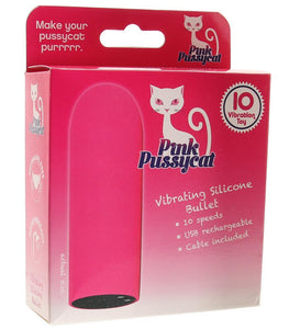 Pink Pussycat Silicone Bullet Vibrating