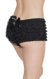 Ruffle Shorts W/back Bow Black O/s(out Beg Nov)