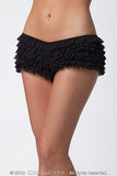 Ruffle Shorts W/back Bow Black O/s(out Beg Nov)