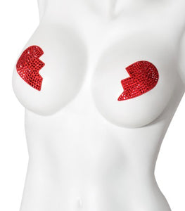 Pasties Broken Hearts Red