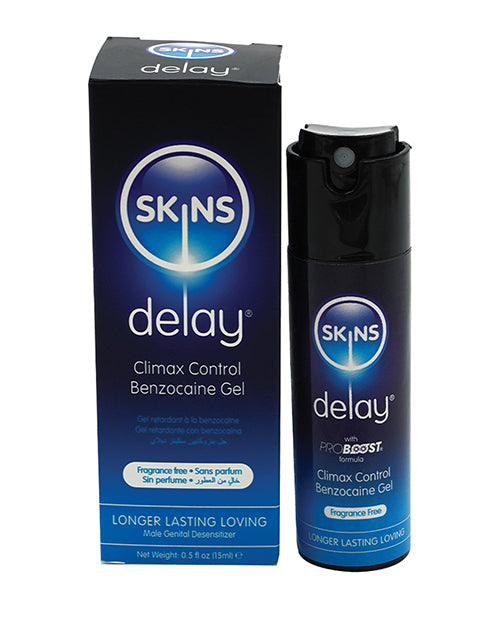 Skins Delay Climax Control Benzocaine Gel 15ml Default Title
