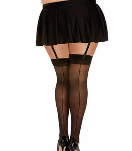 Thigh High Sheer Black Os Moulin