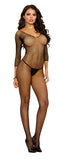 Body Stocking Black Open Crotch Black O/s