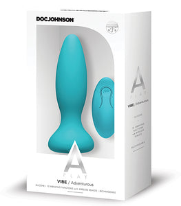 A-play Vibe Adventurous Anal Plug Rechargeable W/ Remote Teal