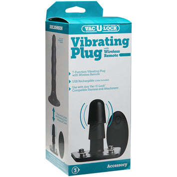 Vac U Lock Vibrating Plug Black Default Title