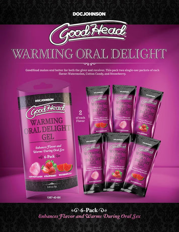 Goodhead Warming Oral Delight Gel 6 Pack Default Title