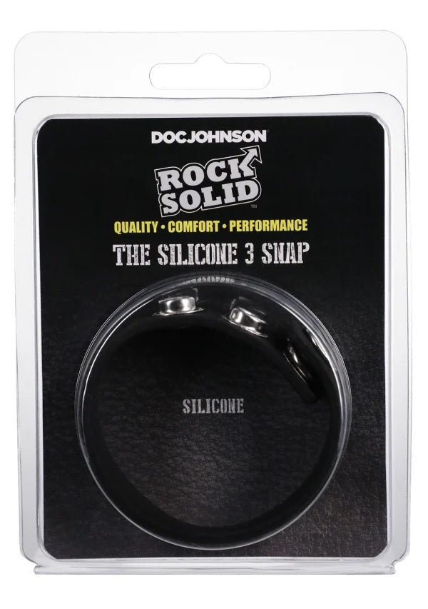 Rock Solid Silicone 3 Snap Black Default Title
