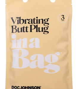 In A Bag Butt Plug 3 Black Vibrating 