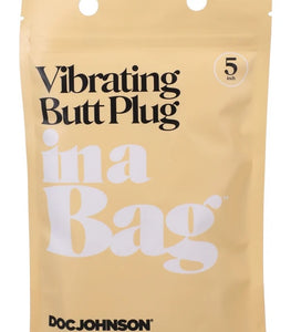 In A Bag Butt Plug 5 Black Vibrating 