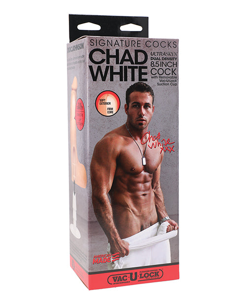 Signature Cocks Chad White 8.5 In Ultraskyn Cock W/ Suction Cup Default Title